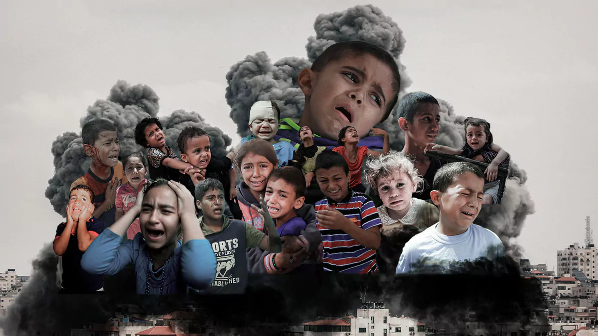 ILLUSTRATION ChildrenFacesGaza 2 1