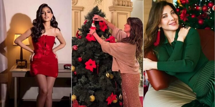 تألق نجوم الفن في احتفالات الكريسماس (صور)