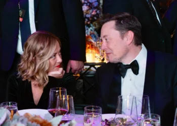 photo of georgia meloni and elon musk dining together as they re invited to the the ziegfeld ballroom in new york on nov 23 20