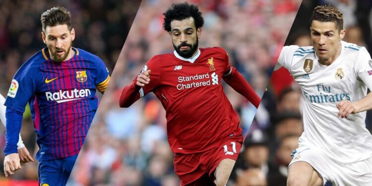 ميسي وصلاح وكريستيانو