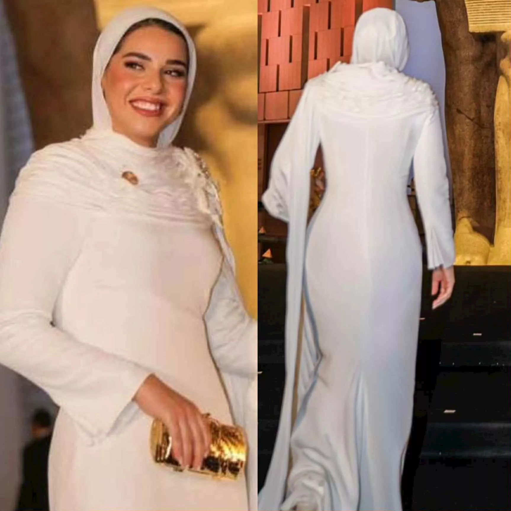 فستان ابنة السيسي يخطف الأنظار.. رسالة ملكية مُطرزة