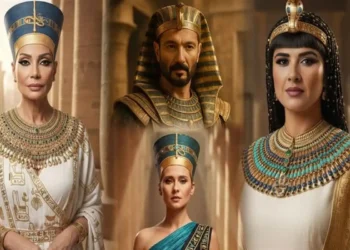 نجوم الفن بالزي الفرعوني قبل افتتاح المتحف المصري الكبير (صور)