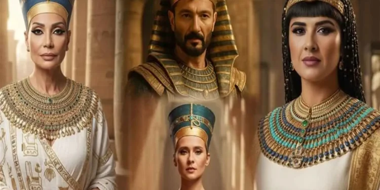 نجوم الفن بالزي الفرعوني قبل افتتاح المتحف المصري الكبير (صور)